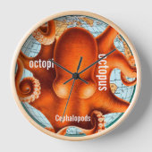 アンティークマップタコの壁時計 壁時計 (正面)