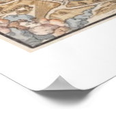 アンティークマップパリヴィンテージ旧 ポスター (角)