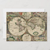 アンティークマップパーティの招待状 招待状 (裏面)