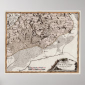 アンティークマッププロシア/ポーランドマスーリアレイクスナードウィー ポスター (正面)