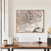 アンティークマッププロシア/ポーランドマスーリアレイクスナードウィー ポスター