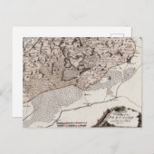 アンティークマッププロシア/ポーランドマスーリアレイクスナードウィー ポストカード (正面/裏面)