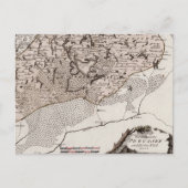 アンティークマッププロシア/ポーランドマスーリアレイクスナードウィー ポストカード (正面)