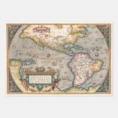 アンティークマップ重い重さのデカップラッピング紙 ラッピングペーパーシート (正面2)