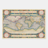 アンティークマップ重い重さのデカップラッピング紙 ラッピングペーパーシート (正面2)