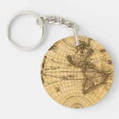 アンティークマップ(セピア色) キーホルダー (正面)