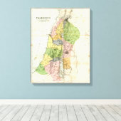 アンティークマップ – 聖書的パレスチナ キャンバスプリント (インサイチュ (ウッドフロア))