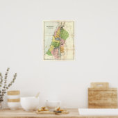 アンティークマップ – 聖書的パレスチナ ポスター (キッチン)