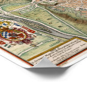 アンティークマドリードの地図 ポスター (角)