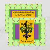 アンティークマルディグラスフルーア 招待状 (正面/裏面)