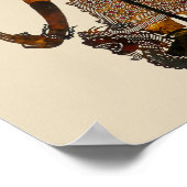 アンティークマレーシアシャドーパペットラクシュマナ ポスター (角)