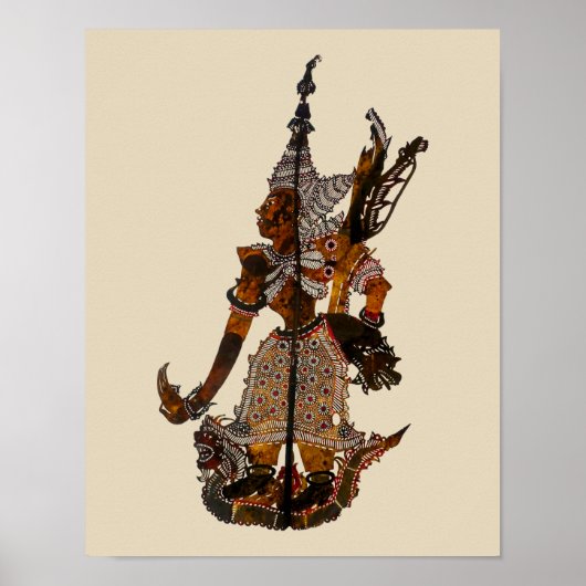 アンティークマレーシアシャドーパペットラクシュマナ ポスター (正面)