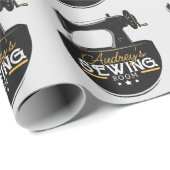 アンティークミシン 名入れ 裁縫師 仕立て屋 ラッピングペーパー (ロールコーナー)