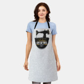 アンティークミシン 縫製士 仕立て屋 エプロン (着用した状態)