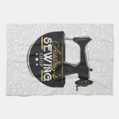 アンティークミシン 縫製士 仕立て屋 キッチンタオル (横)