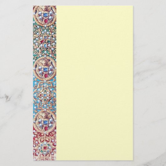 アンティークミニチュア宝石、宝石、真珠、天使 便箋 (正面)