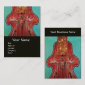 アンティークミュージカル楽器ライロンクラシック音楽 名刺 (正面/裏面)