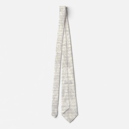 アンティークミュージックシートグレーフローラネクタイ ネクタイ (裏面)