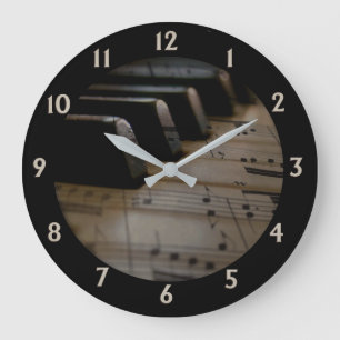 アンティークミュージックピアノ鍵大時計 ラージ壁時計