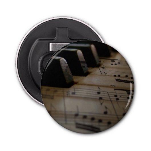 アンティークミュージックピアノ鍵 栓抜き (正面)