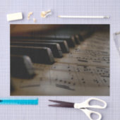 アンティークミュージックピアノ鍵 薄葉紙 (クラフト)