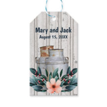 アンティークミルク素朴缶モノグラ結婚ムの金属