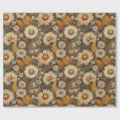 アンティークムとデイジー包装紙 ラッピングペーパー (フラット)