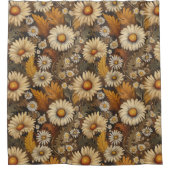 アンティークムとデイジー シャワーカーテン (正面)