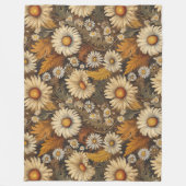 アンティークムとデイジー フリースブランケット (正面)