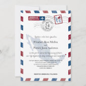 アンティークメキシコエアメール結婚式招待状 招待状 (正面)