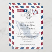 アンティークメキシコエアメール結婚式招待状 招待状 (正面/裏面)