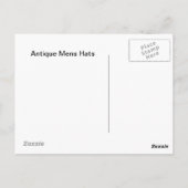 アンティークメンズハット ポストカード (裏面)