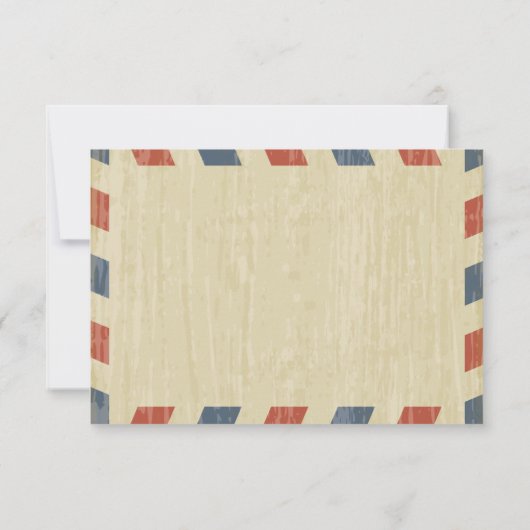 アンティークメール結婚式RSVP 出欠カード (裏面)