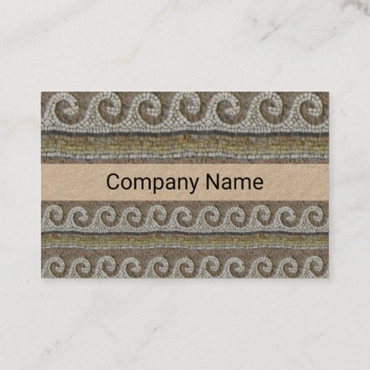 アンティークモザイクウェーブズ航海のブラウンクラフト紙 名刺 (裏面)