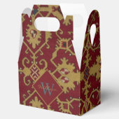 アンティークモノグラムのオリエンタルペルシアレッド フェイバーボックス (オープン)