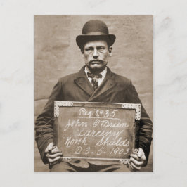 アンティークユニーク泥棒のマグの銃弾 ポストカード