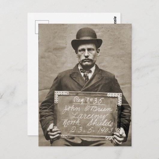 アンティークユニーク泥棒のマグの銃弾 ポストカード (正面/裏面)