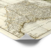 アンティークヨーロッパの地図 ポスター (角)