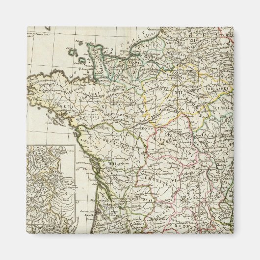 アンティークヨーロッパの地図 マグネット (正面)