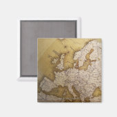 アンティークヨーロッパの地図。旧世界。 マグネット (正面/裏面)