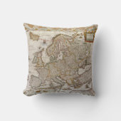 アンティークヨーロッパの地図Willem Jansz Blaeu, c1617 クッション (正面)