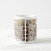 アンティークヨーロッパの地図Willem Jansz Blaeu, c1617 コーヒーマグカップ (中央)