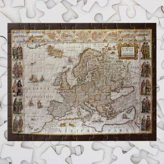 アンティークヨーロッパの地図Willem Jansz Blaeu, c1617 ジグソーパズル