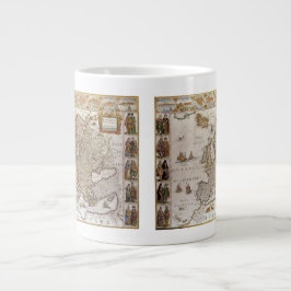 アンティークヨーロッパの地図Willem Jansz Blaeu, c1617 ジャンボコーヒーマグカップ