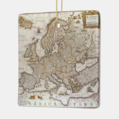 アンティークヨーロッパの地図Willem Jansz Blaeu, c1617 セラミックオーナメント (左)