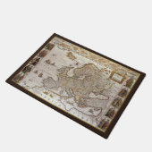 アンティークヨーロッパの地図Willem Jansz Blaeu, c1617 ドアマット (アングル)