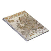 アンティークヨーロッパの地図Willem Jansz Blaeu, c1617 ノートブック (右側)