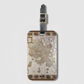 アンティークヨーロッパの地図Willem Jansz Blaeu, c1617 ラゲッジタグ (正面縦)