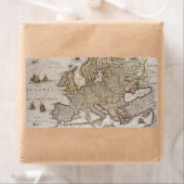 アンティークヨーロッパの地図Willem Jansz Blaeu, c1617 ラベル (インサイチュ)