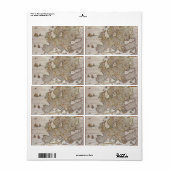 アンティークヨーロッパの地図Willem Jansz Blaeu, c1617 ラベル (フルシート)